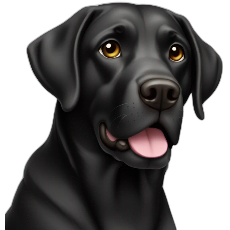 Labrador-noir-plongée emoji