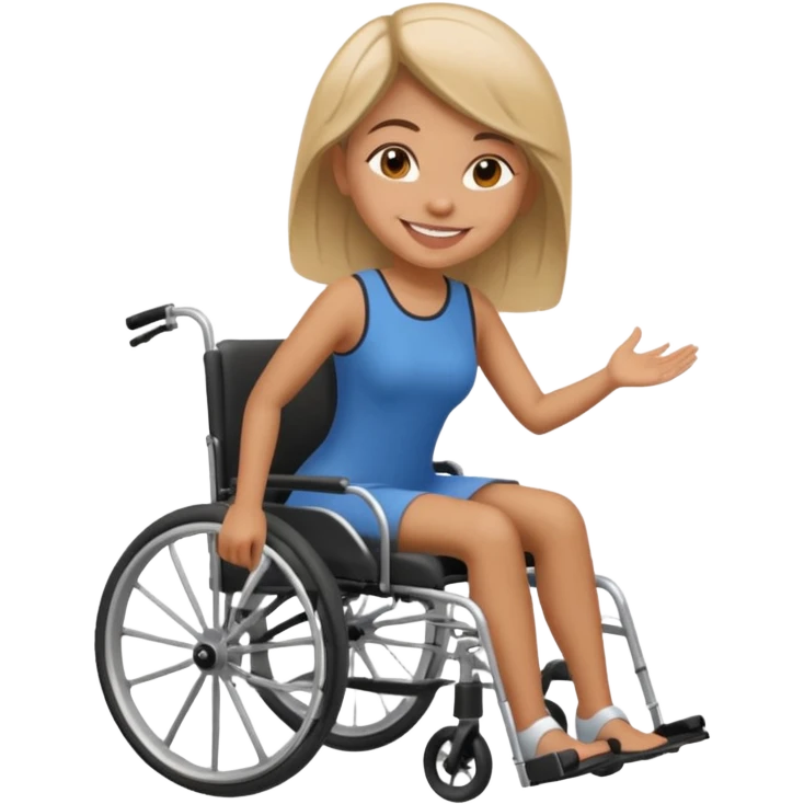 woman in manual wheelchair emoji