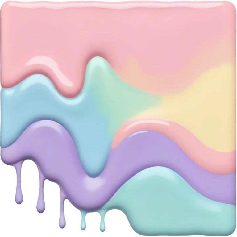 melted pastel paint colors background  emoji