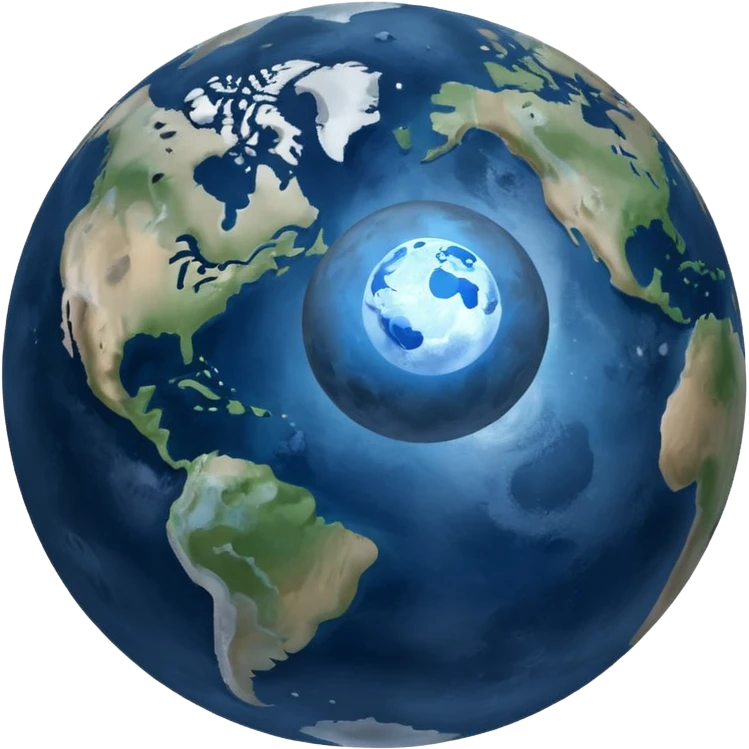 earth and the moon emoji