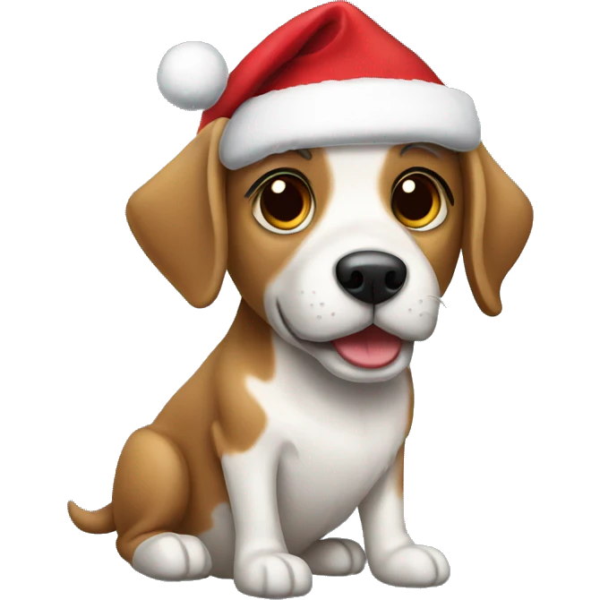 Christmas dog emoji