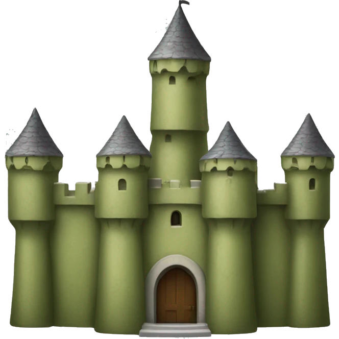 realistic olive green castle emoji