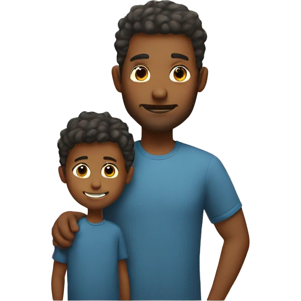 A father with a little boy  emoji