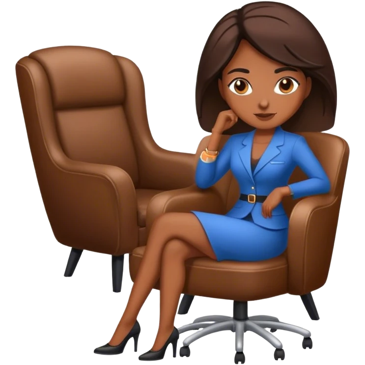 Professional woman sitting on chair emoji