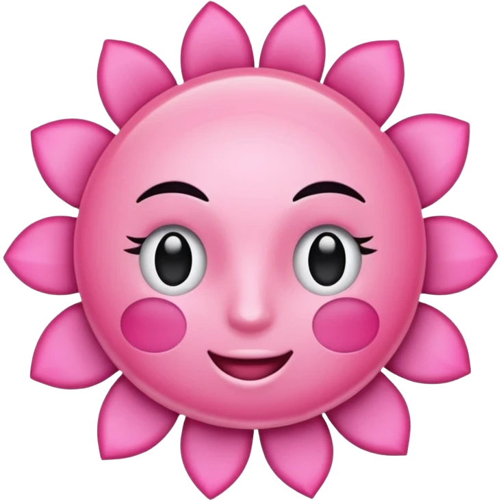 Sol na cor rosa emoji