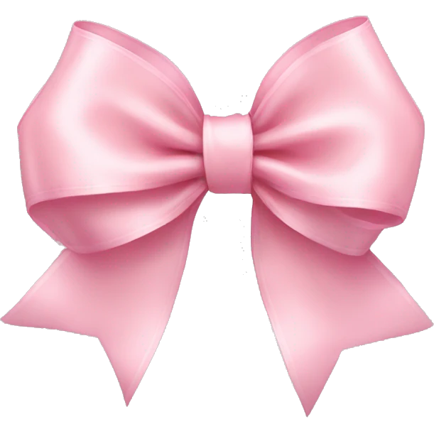 light pink ribbon bow emoji
