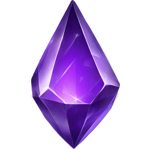 Shiny purple sparkly glass crystal shard emoji