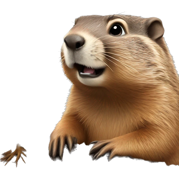 Groundhog Who studies the root emoji