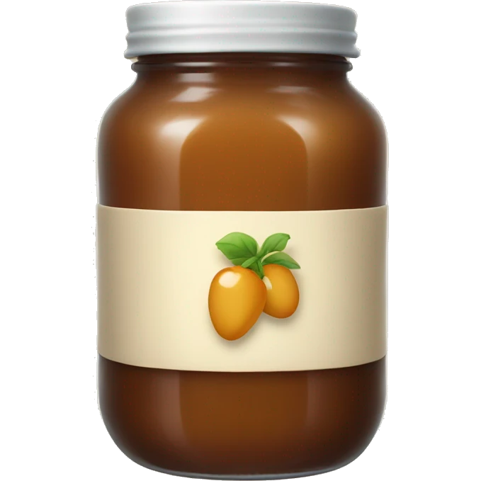 a jar of light-brown jam emoji