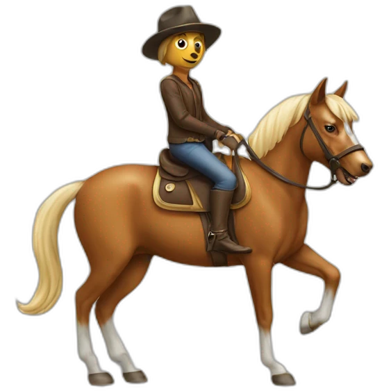 Dog on horse emoji