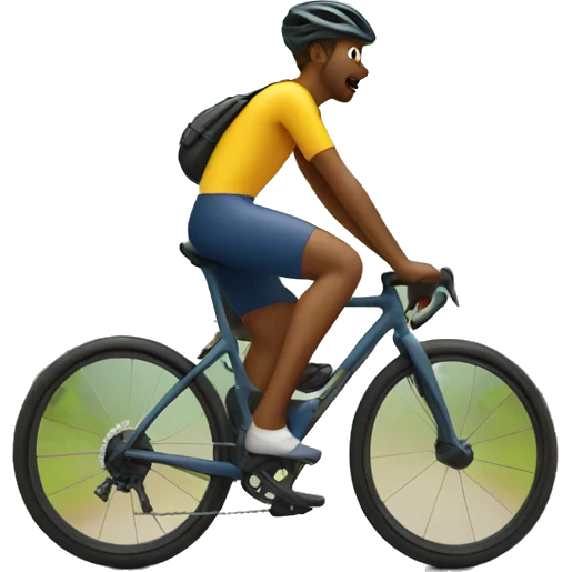 cycling in the woods  emoji