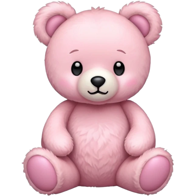 pastel pink teddy bear emoji