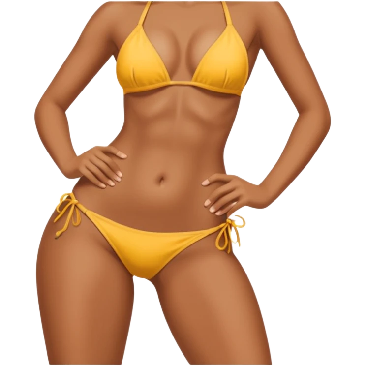 bikini lifted off thigh to show tan line emoji