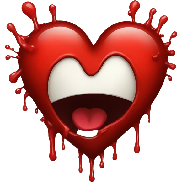 bleeding red heart emoji