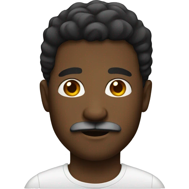 black man with mustache  emoji
