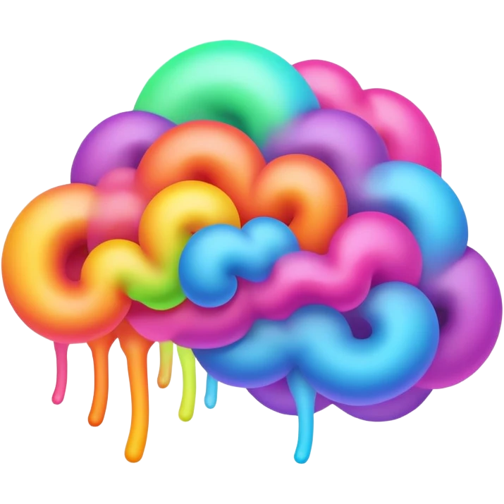 colorful neon smoke swirls emoji