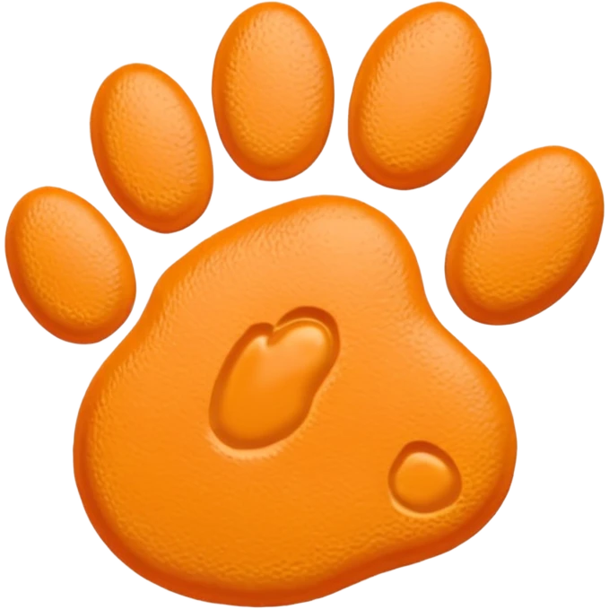 a very light pale pastel orange #FFDBBB pawprint emoji