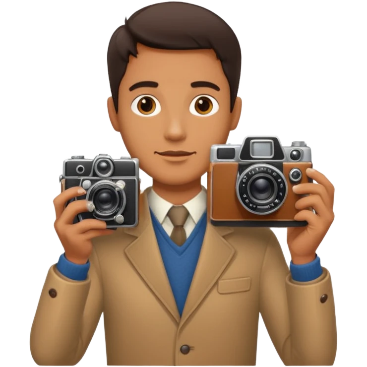 Camera Collector + retro lens, Vintage Collectors. emoji