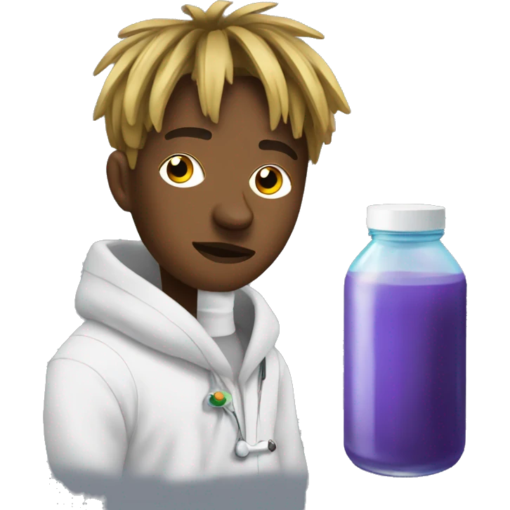 Juice Wrld with medicine emoji