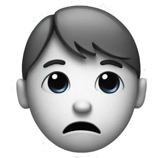 3d sad emoji with a little tear emoji