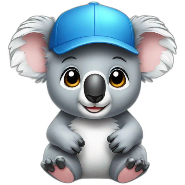 Koala with cap emoji