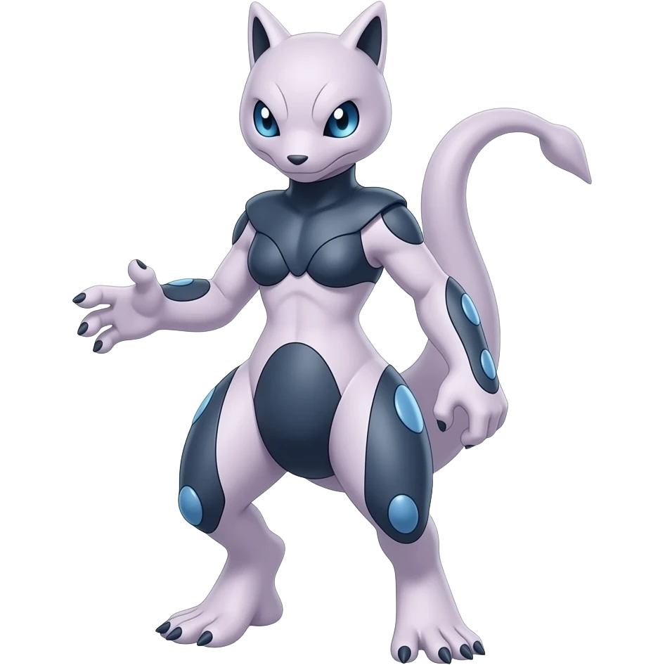 Mewtwo pokemon full body accurate emoji