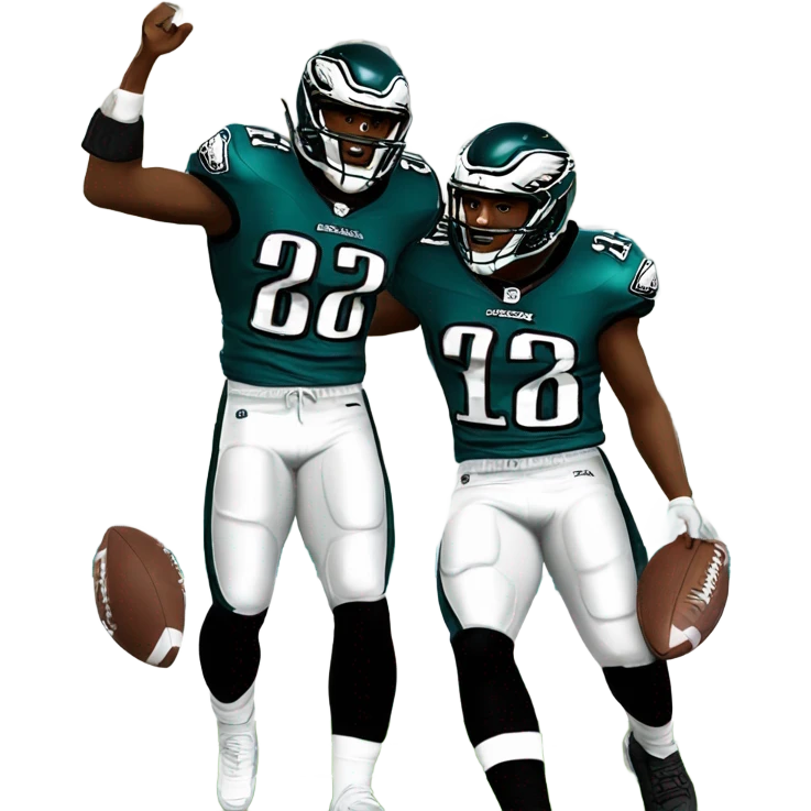 Eagles scoring a touchdown emoji