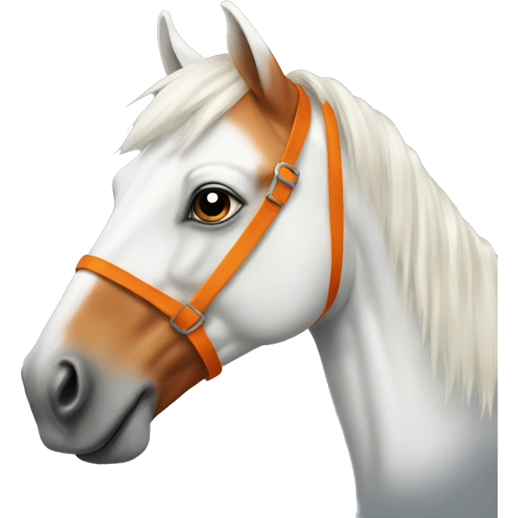 White horse with orange hair emoji