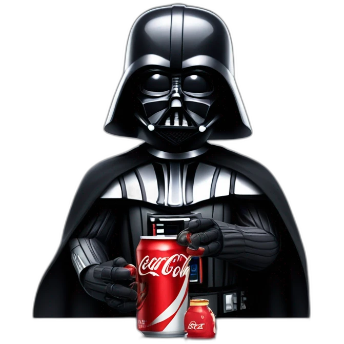 Darth Vader bebiendo Coca Cola emoji