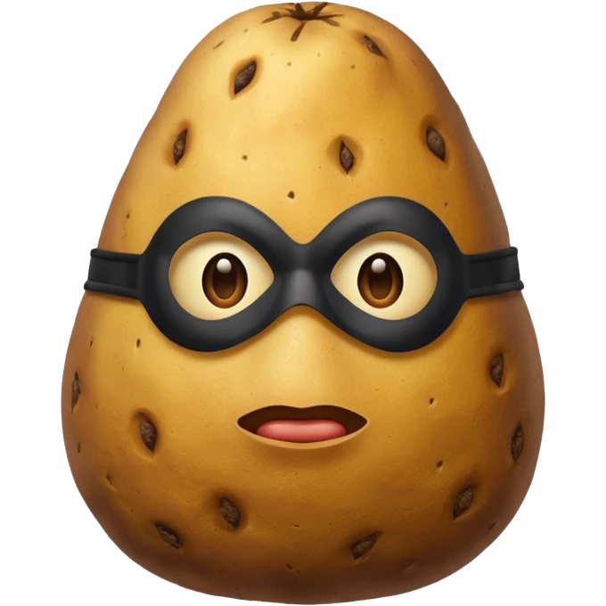 Masked potato emoji