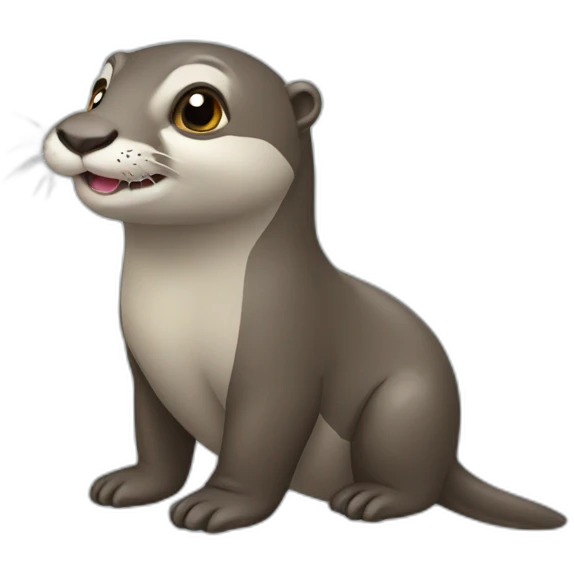 loutre avec un éléphant emoji