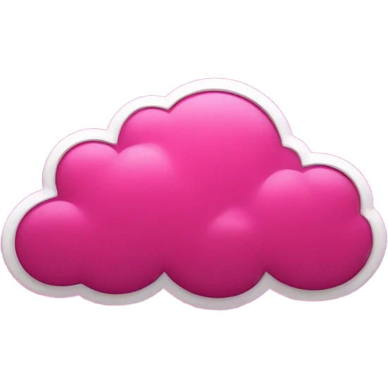Hot pink cloud with rain detailed  emoji