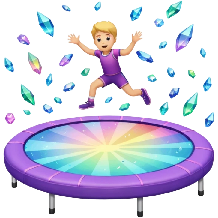 My mind is akin to crystals scattered on a trampoline being jumped on by kids emoji