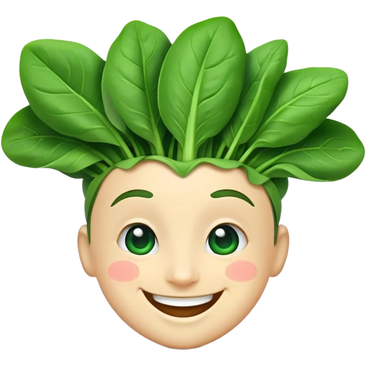 Spinach smiling emoji