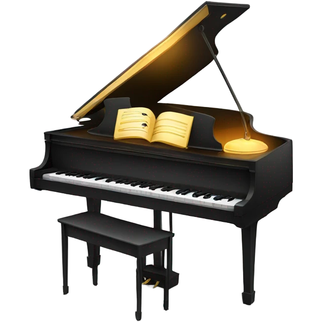 Piano with lamp on top emoji