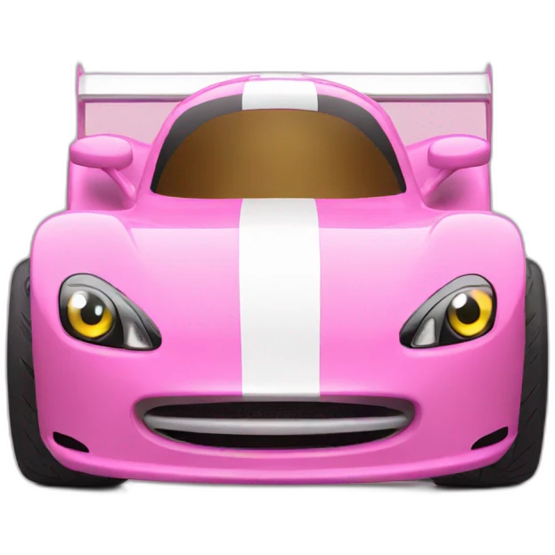Pink race car emoji