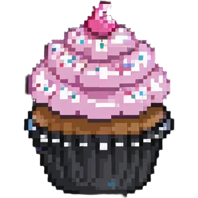 cupcake with pink icing emoji