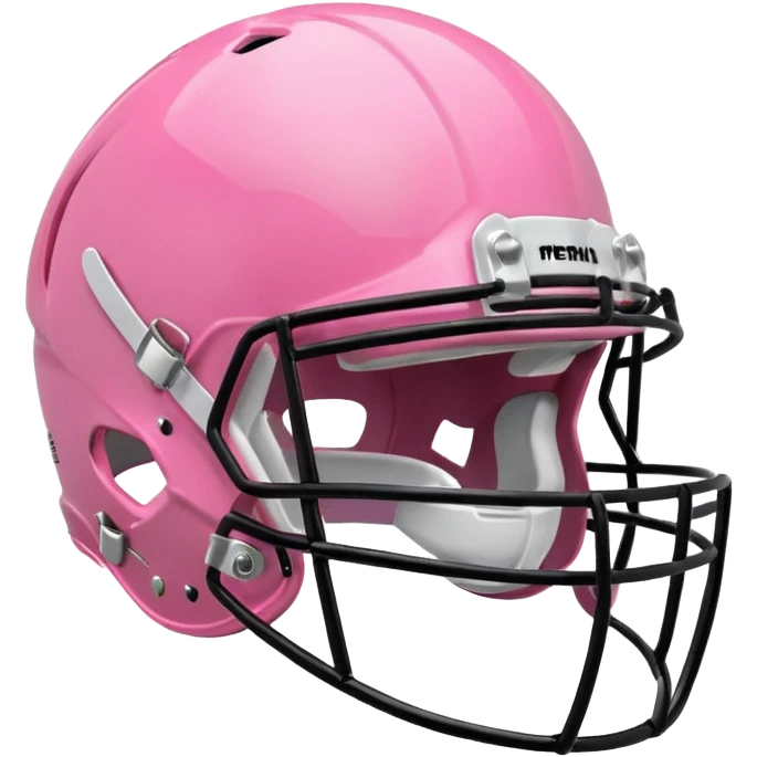 Pink football helmet emoji