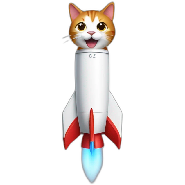 cat rocket emoji