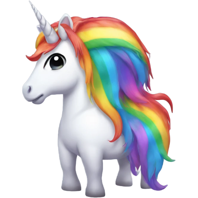 Rainbow emo unicorn emoji