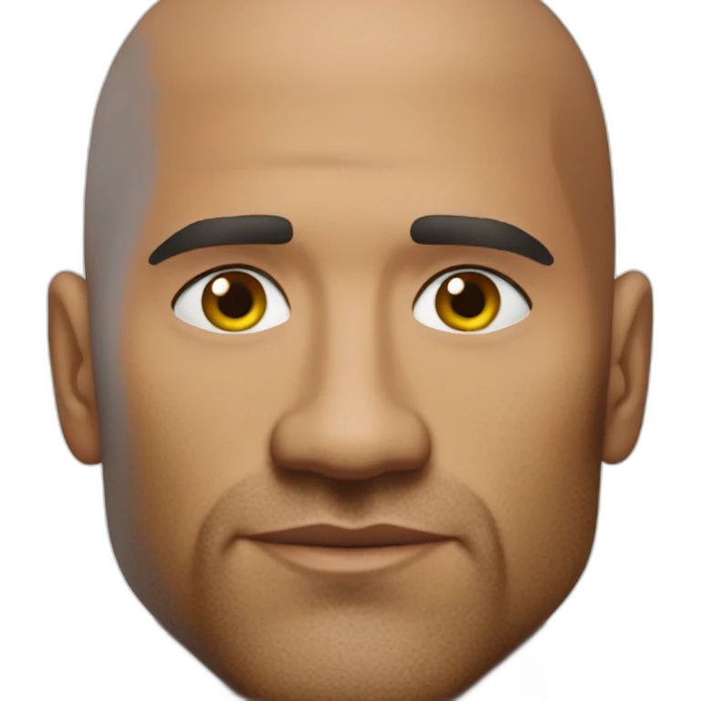 The rock white red hair emoji