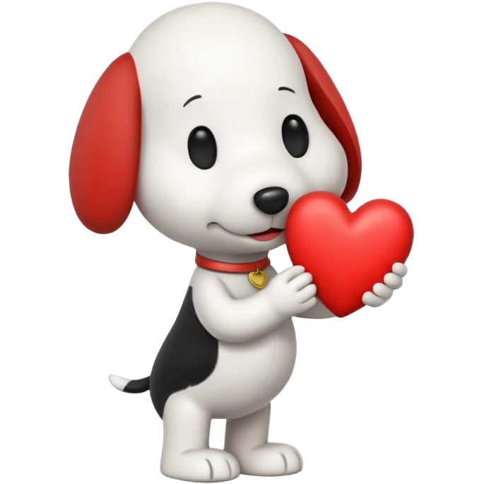 Snoopy holding heart  emoji