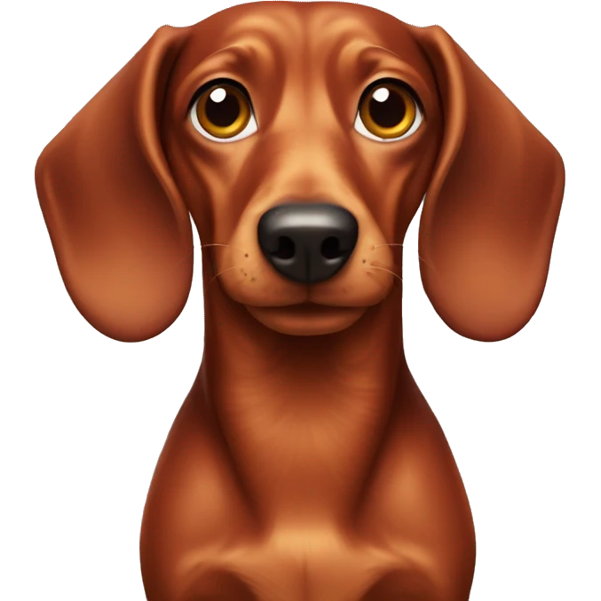 Red dachshund  emoji