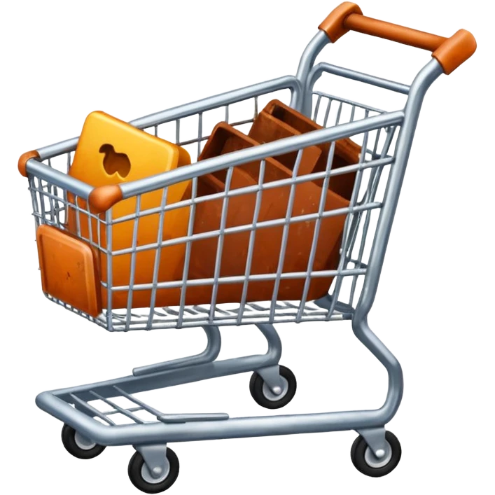 shopping cart damaged emoji