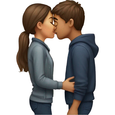 Boy kissing girl  emoji