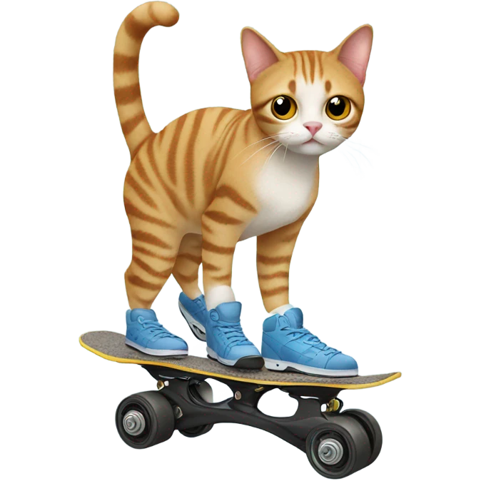 Cat on roller blades emoji