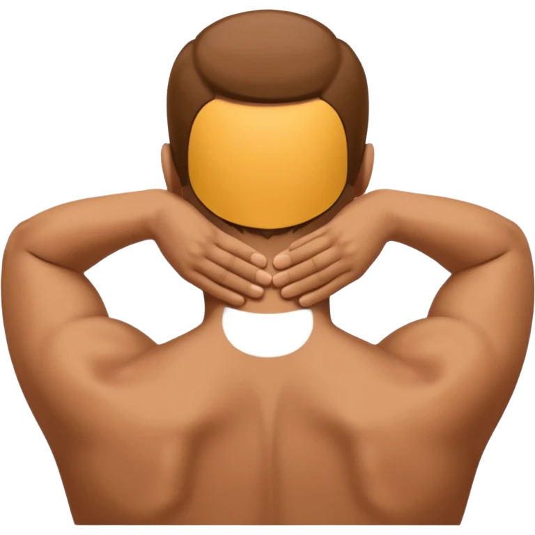 Man with back arched emoji