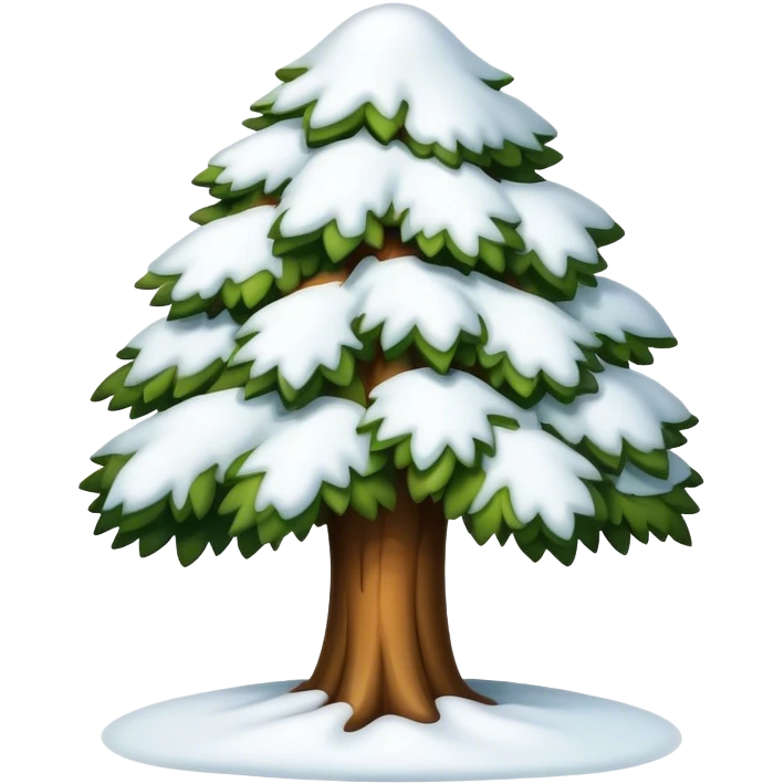 Tree with snow  emoji