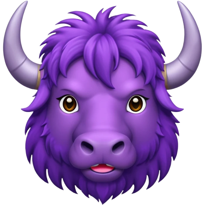 a purple yak Head emoji
