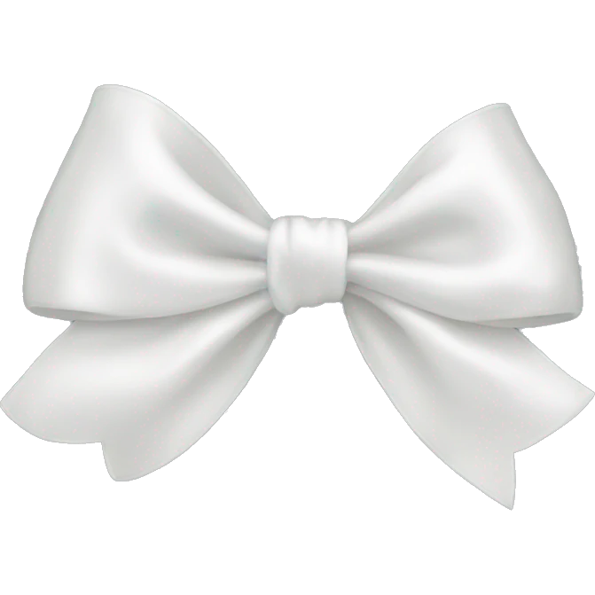 white satin bow emoji
